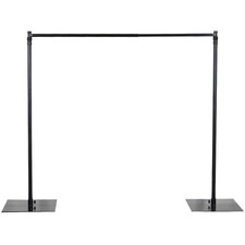 10 ft x10 ft BLACK Photography Backdrop Heavy Duty Stand Kit Background Wedding