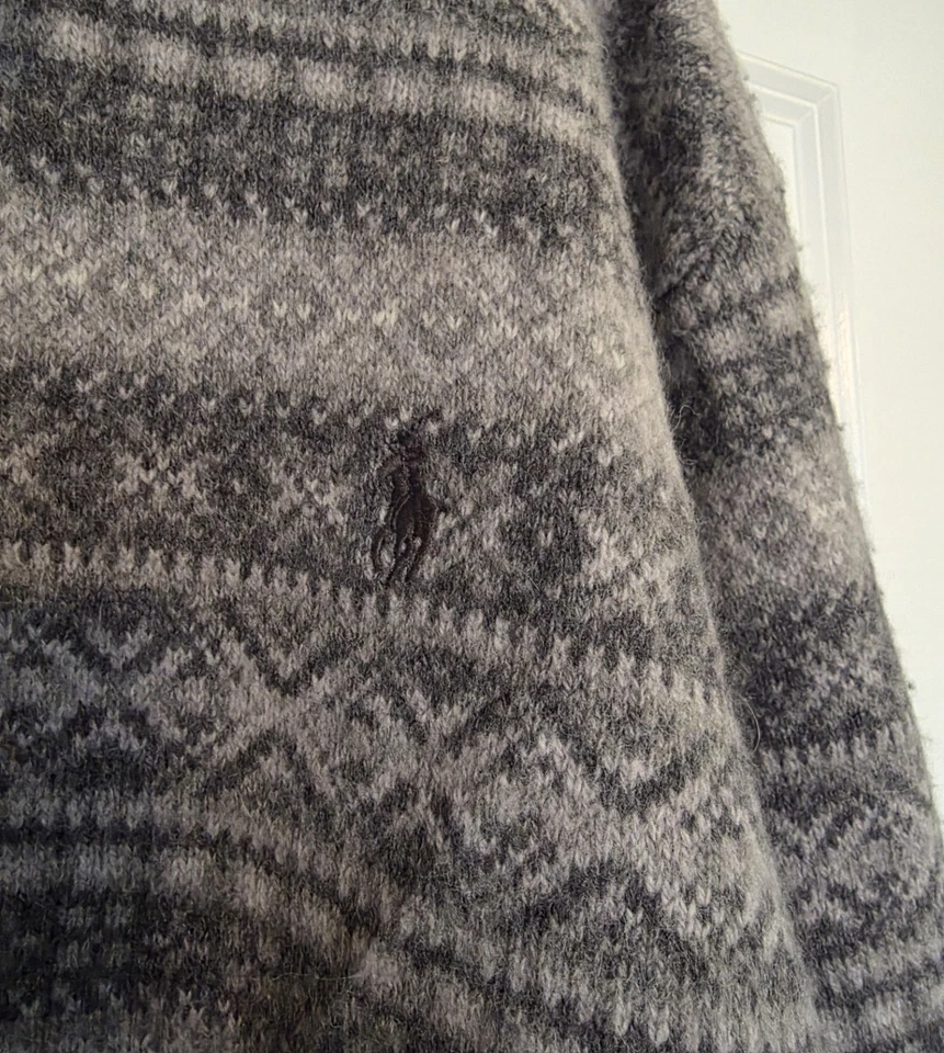 NUEVO CON ETIQUETAS $228 Polo Ralph Lauren Para hombres Tejido Lana/Alpaca Pelo Cremallera Suéter XXL ¡INCREÍBLE! Foto 2 de 4