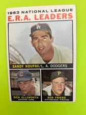 1964 Topps #1 ERA Leaders Sandy Koufax Los Angeles Dodgers Ex