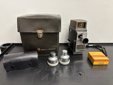 Vintage Bell  Howell 8mm 252 Electric-Eye Movie Camera W/ Case  Lenses 