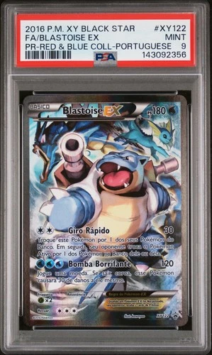 2016 POKEMON XY BLACK STAR PROMO #XY122 FULL ART/BLASTOISE EX PSA 9