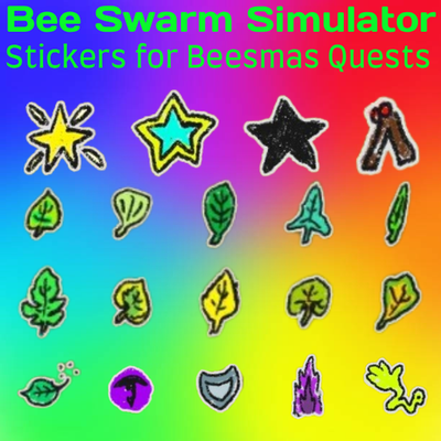 #ad #ad Bee Swarm Simulator Stickers for Beesmas Quests Shop $3.99