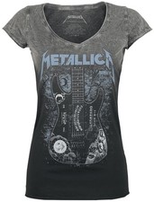 Metallica T-Shirt Damen Ouija Guitar schwarz/...