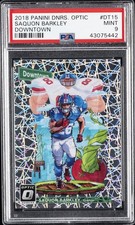 2018 PANINI DONRUSS OPTIC DOWNTOWN #DT15 SAQUON BARKLEY PSA 9