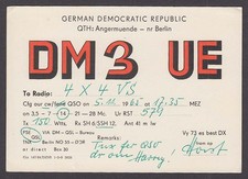 DM3UE German Democratic Republic QSL Ham Radio postcard 1965