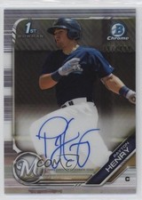 2019 Bowman Chrome Prospects Refractor 397/499 Payton Henry #CPA-PH Auto 2x4
