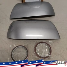 For 2007-2019 Toyota Tundra Sequoia 1D6 Silver Sky Mirror Cover Caps Left+Right