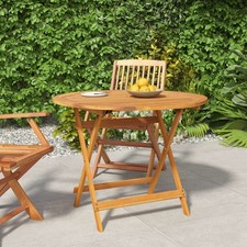 Mesa Plegable de Jardín Mueble de Comedor Patio Madera Maciza de Acacia vidaXL