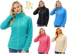 Ladies Fleece Jacket Womens Coat Zipped Pockets Warm Outerwear Double Fleece NEW