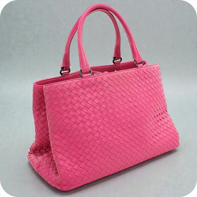 Bottega Veneta Tote Bag Women's Leather Pink 35cm x 9.1in x 13.0in x 7.9in used