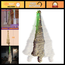 65" Halloween Cocoon Corpse Prop - Animated Hanging Dead Body Decor, LED Eyes 