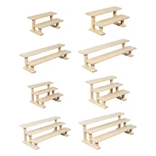 Figure Display Stand Wooden Display Riser for Collectibles Candles Desserts