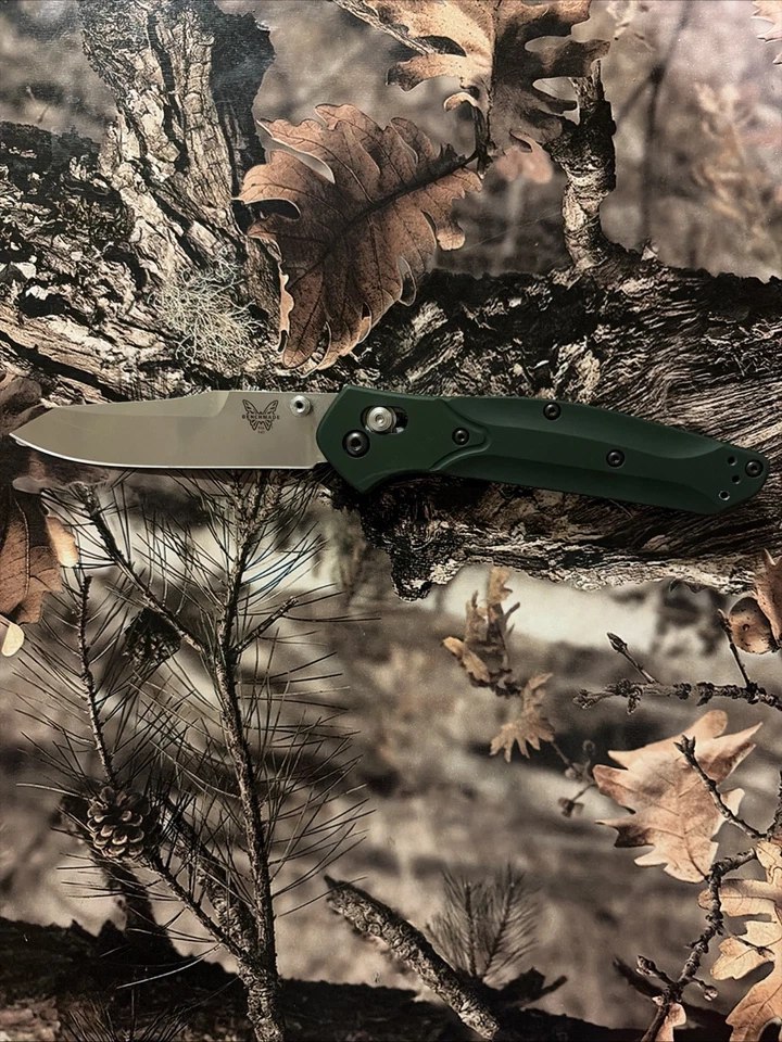 Mango de aluminio verde de acero inoxidable premium hecho en banco Osborne 940 CPM-S30V Foto 4 de 4