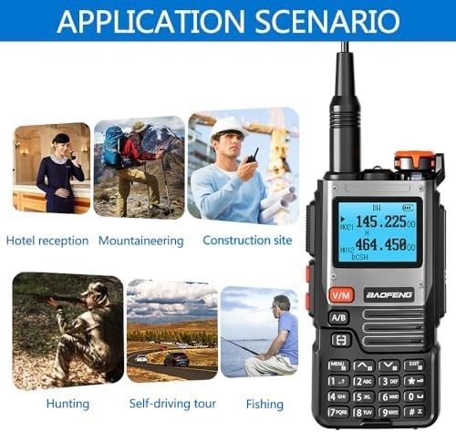 Digitaler Handfunkscanner Feuerwehr Polizei VHF FM EMS Amateurfunk 2 Wege Transceiver Dual - Bild 7 von 8