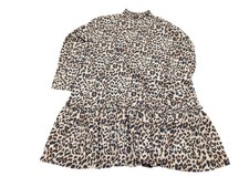 ASOS Leopard Print Oversized Size US 6 Long Sleeve Dress Tiered Smock Mini 