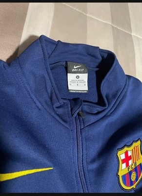 Nike FC Barcelona Dri-FIT Tracksuit Set Blue Yellow Men's Size M Jacket Pants