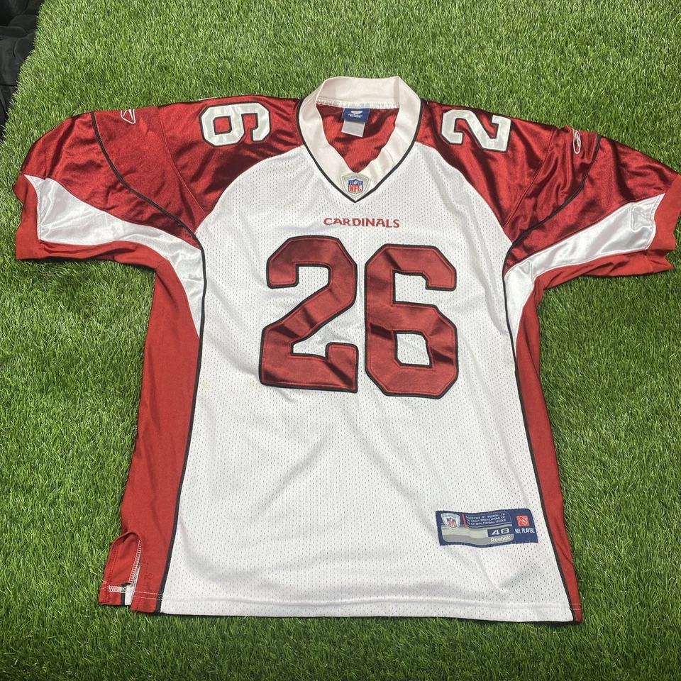 Camiseta deportiva Beanie Wells Arizona Cardinals Reebok para hombre 48 cosida blanca NFL Foto 2 de 4