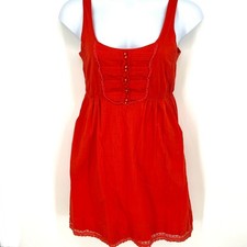 Maeve for Anthropologie Sundress Bright Coral Orange Size M