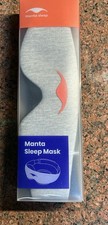 Manta Sleep Mask, 100 Blackout, Super Soft, Zero Eye Pressure. Color: Gray. New