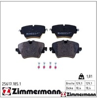 Zimmermann 25617.185.1 Bremsbelagsatz FüR Scheibenbremse Bremsbelagsatz