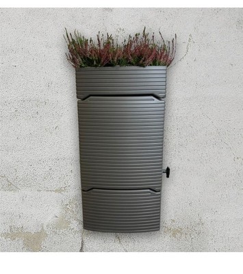 FUSION 2in1 Wandtank 125 l Regentonne mit Hochbeet und Bewässerungssystem