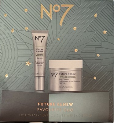 NIB No7 Future Renew Damage Reversal Serum & Day Cream Sunscreen