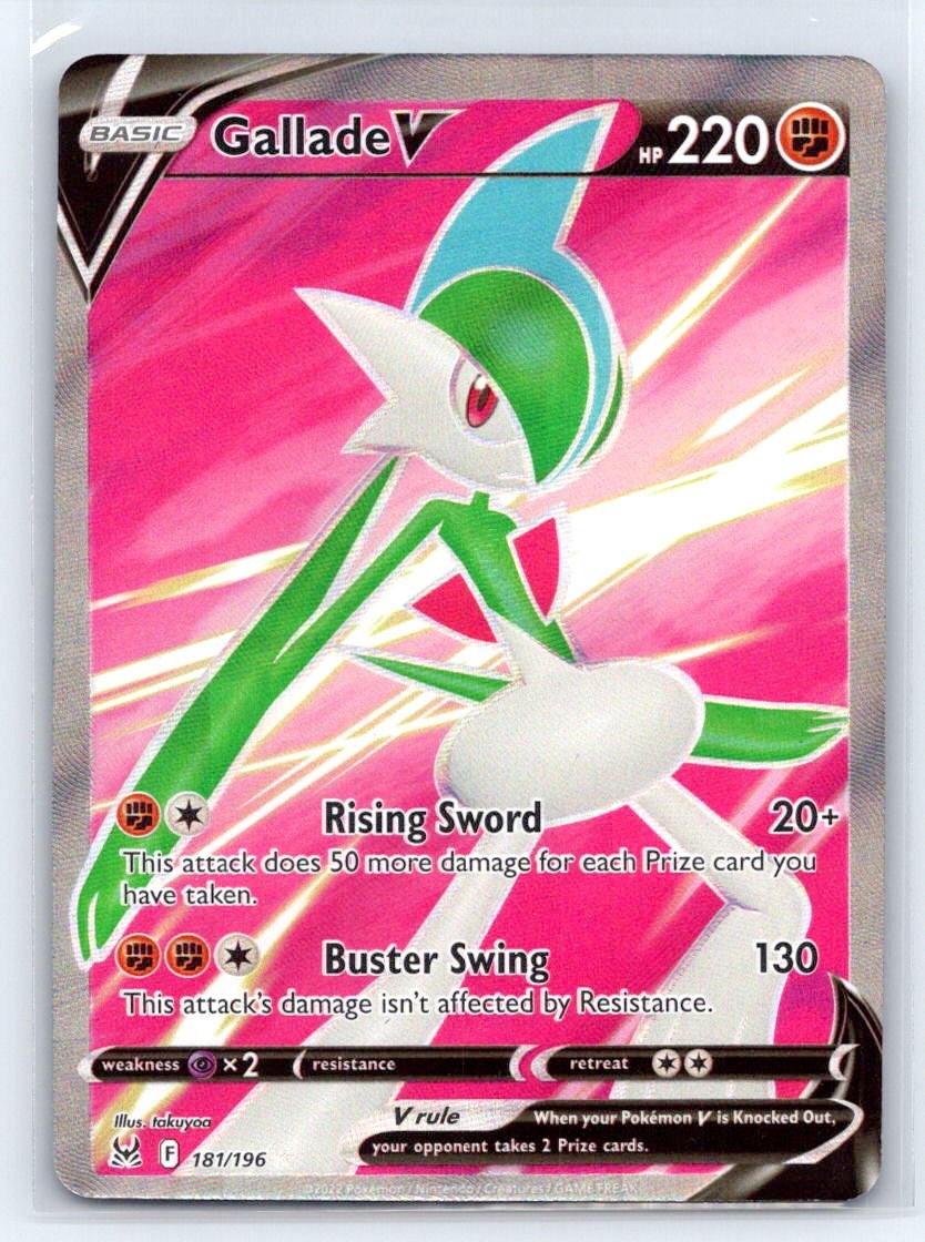 Gallade V 181/196 Ultra Rare Lost Origin Pokemon Holo Near Mint