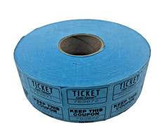 Blue Raffle Tickets Double Roll 1,000 Tickets Per Roll  Keep This Coupon  