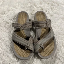Baretraps womens hook and loop sandals 9M gray comfort