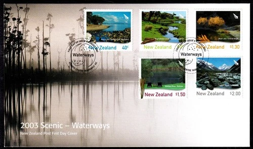 New Zealand 2003 Waterways First Day Cover FDC SC 1880-1884