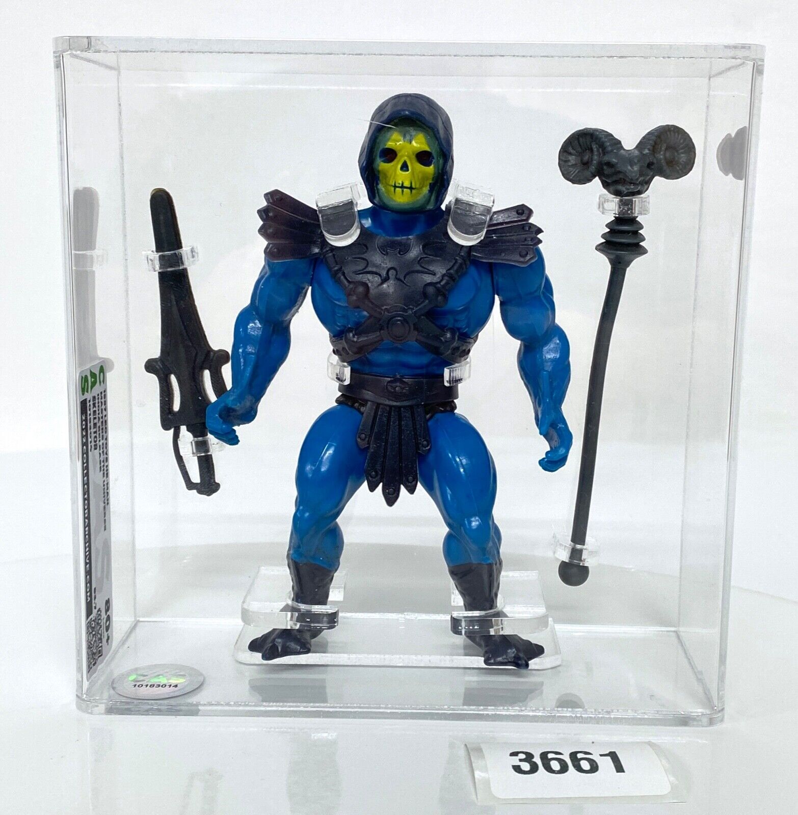 Vintage MOTU He-Man Rare Leo India Dark Blue "Skeletor" Figure CAS 80+