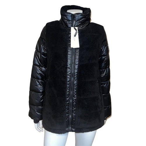 Faux Sherpa Puffer Jacket Medium 