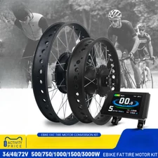 48V 500W-3000W 20 24 26inch Brushless Hub Motor for Snow Ebike Conversion Kit