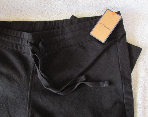 GH Bass Black Drawstring Sweatpants size Large NEW with TAG FREE SHIPPING - Picture 2 of 7