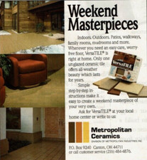 1989 Vintage Print Ad Metropolitan Ceramics Weekend Masterpieces VersaTILE