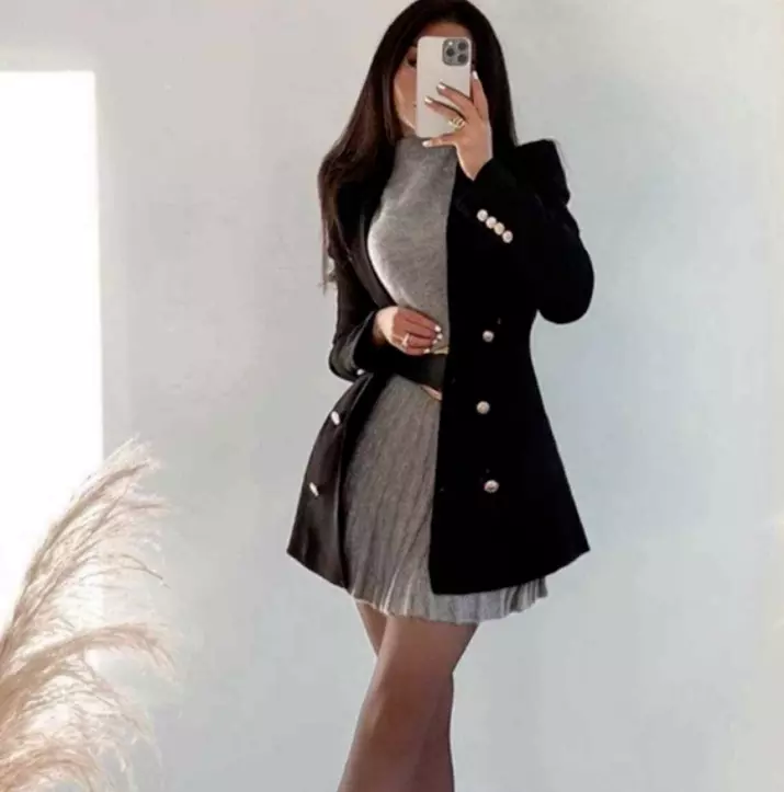 Zara black coat with gold cheap buttons