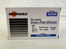 Spotnails 32508 (5,000) 54 Series Staples for Duo Fast 5416C 1/2" Length