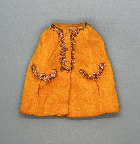Vintage 1968 Mattel Julia 1753 Candlelight Capers Cape Only - Gold Yellow
