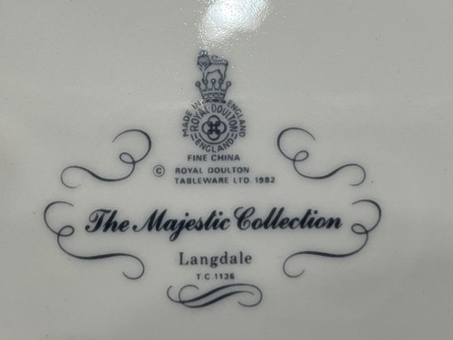 6pc Royal Doulton Porcelain, Langdale Pattern Plates, 10.5”, England, A2632 - Picture 3 of 3