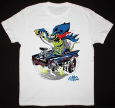 Rat and Fink Ed Big Daddy Roth Bat-Fink Shirt Unisex White S-2345XL ND743