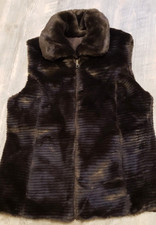 Luxury Reversible Deep Brown Fake Fur Vest - Brand: Liz Claiborne Size: S