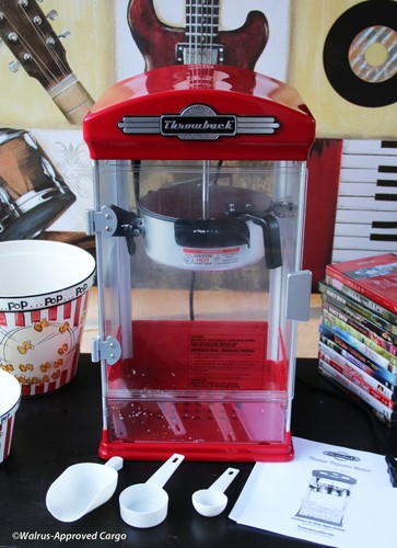 WILLIAMS-SONOMA THROWBACK POPCORN MAKER + LARGE/SMALL POPCORN BOWLS - ADD MOVIE! - Picture 2 of 12