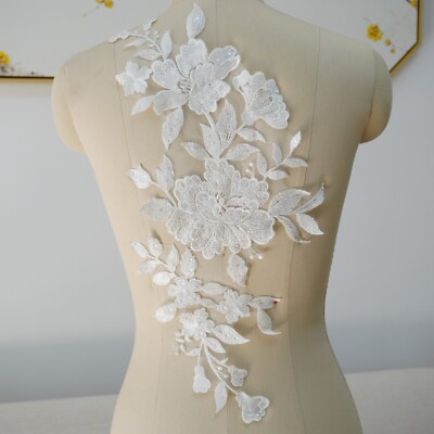 Mädchen Kostüm Applikation Blumenmuster Damen Bekleidung Kleid Spitze Basteln