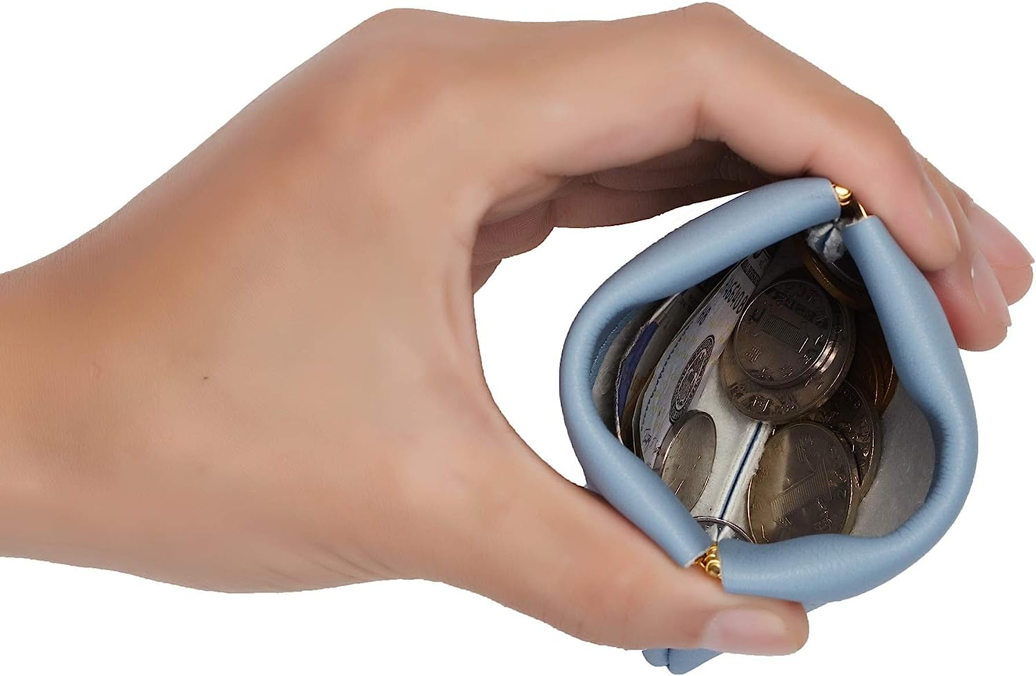 Leather Squeeze Coin Purse Pouch eBay