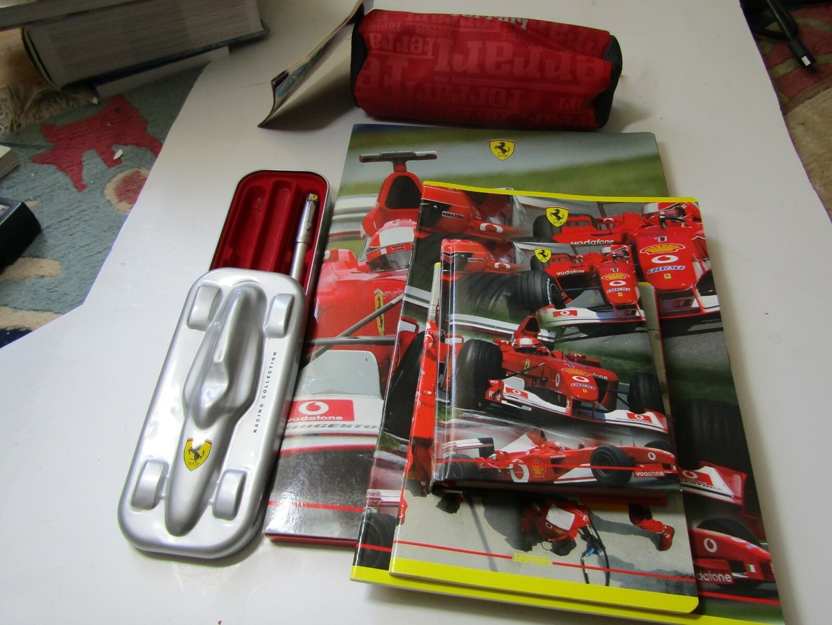筆記具 ferrari official licensed product 2002 vintage Ferrari 2002 diary book, pen set and other