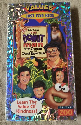 Rob Evans Donut Man Duncan and the Donut Repair Club At the Zoo VHS Video Tape 