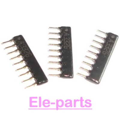 50 PCS A09-332G SIP-9 A09-332 3.3K ohm 3k3R 8 Commoned Resistor Network Array 9P