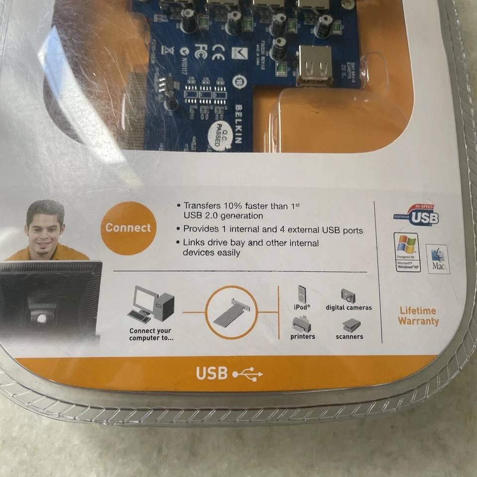 BELKIN USB 2.0 5-PORT PCI CARD - NIB - 1 Internal/4 External ~ Brand New! - Image 4 of 4