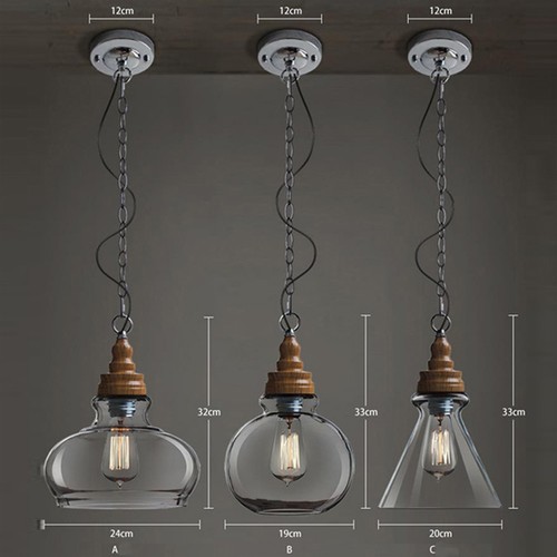Glass Pendant Light Kitchen Lamp Bar Pendant Lighting Home Modern Ceiling Lights - Picture 2 of 12