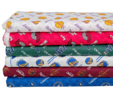 NBA Basketball Cotton Fabric By The 1/4 Yard -PICK TEAM- Lakers Bulls Nets